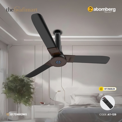 Atomberg Studio Smart+ 48" 35 Watt BLDC motor Energy Saving Anti-Dust Speed Indicator Light Ceiling Fan with Remote Control ( Earth Brown) AT-129_img_0