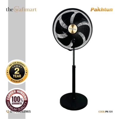 Pakhtun Tezra-450-PP-B 18-Inch-High Speed Remote Control Stand Fan (Black) | PK-131_img_0
