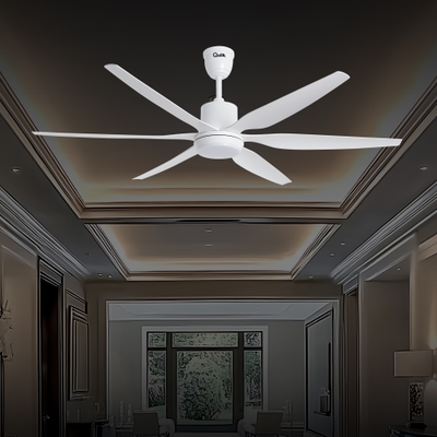 Qulik Silex 66"- Modern Decorative Silent ABS Blade Under light with Remote Ceiling Fan (Dark Wood Grain) Q-6507-DW_img_0