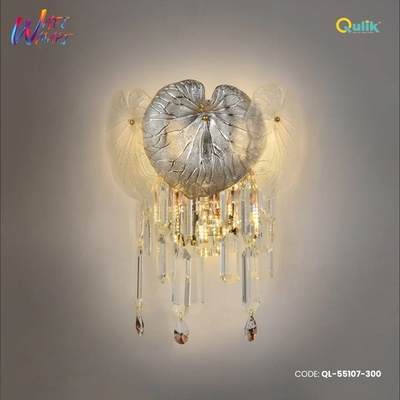 Qulik Modern Wall Lamp Basket Gold Plated Crystal Wall Appliques (QL-55107-300)_img_0