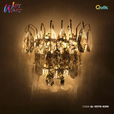 Qulik Modern Wall Lamp Basket Gold Plated Crystal Wall Appliques (QL-55178-B290)_img_0