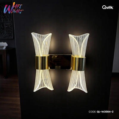 Qulik Modern Wall Lamp Concise Glass Double Head LED Lampshade_img_0