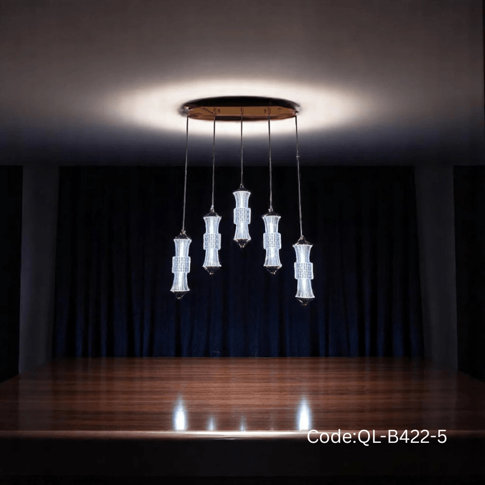 Qulik Modern Lustre Drop-5 3 Color Hanging Lights (QL-B422-5)