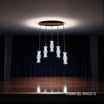 Qulik Modern Lustre Drop-5 3 Color Hanging Lights (QL-B422-5)_img_0