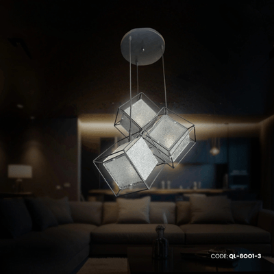 Qulik Modern Luminous Cubix Black Hanging Lights (QL-8OO1-3)_img_0