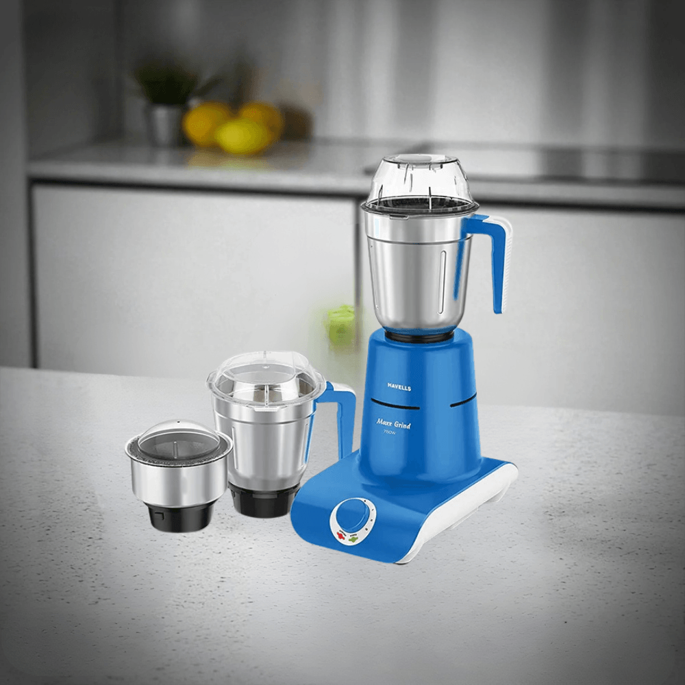 Havells Maxx Grind 750-Watt Mixer Grinder with 3 Jars H-1085-MG