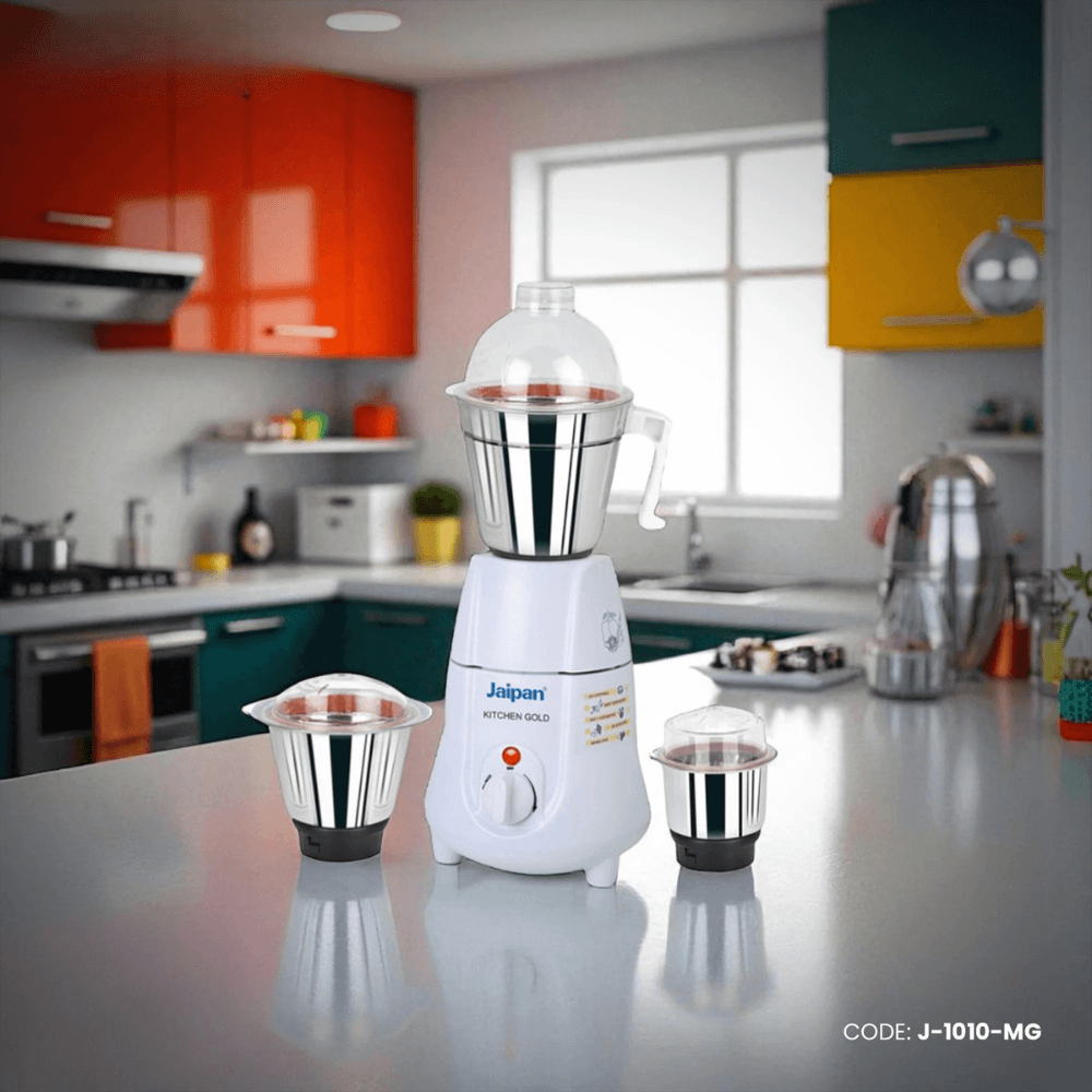 Jaipan 1000w 3 in 1 Hotel King Mixer Grinder ( White ) J-1010-MG
