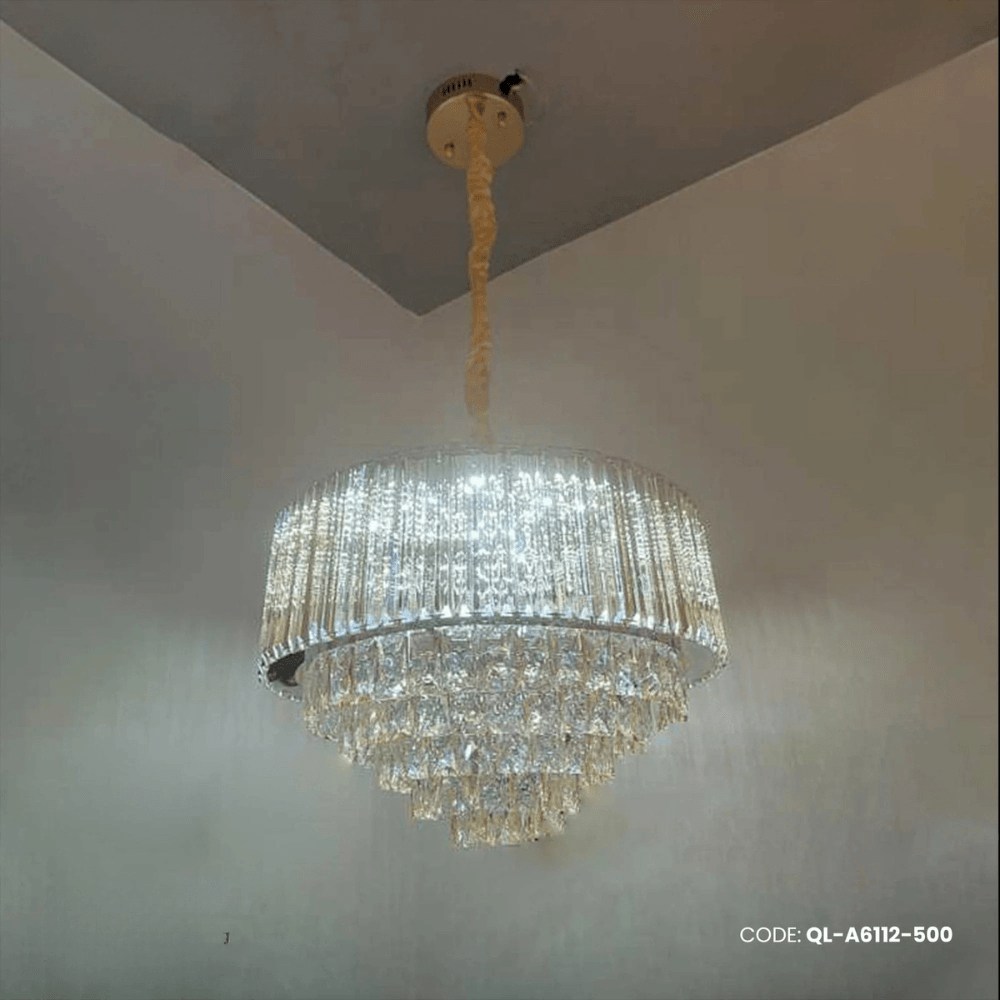 Qulik Radiant Luxe Hanging Crystal Chandelier Light (QL-A6112-500)