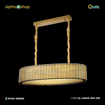 Qulik Gold Radiance Luxury Hanging Crystal Chandelier Light (QL-A6049-800-300)_img_0
