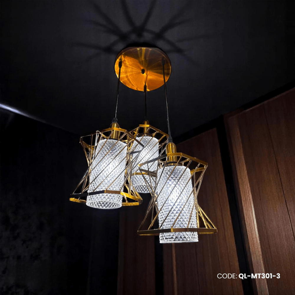 Qulik Modern Ornix Halo 3 Color Hanging Lights (QL-MT301-3)