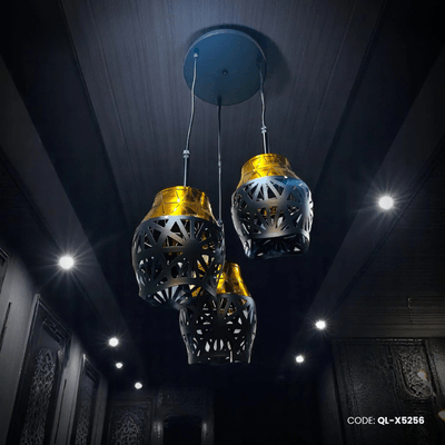 Qulik Modern AmberIron Pendant 3 Color Hanging Lights (QL-X5256)_img_0