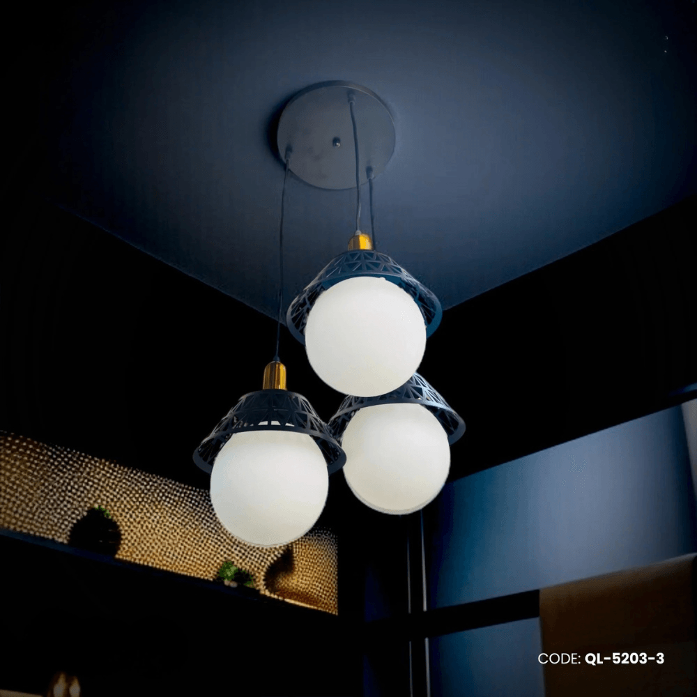 Qulik Modern Moon Ball 3 Color Hanging Lights (QL-5203-3)