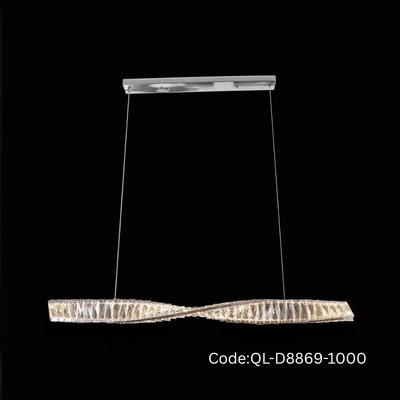 Qulik Linear Twisted Luxury LED Crystal Chandelier Pendant Light (QL-D8869-1000)_img_0