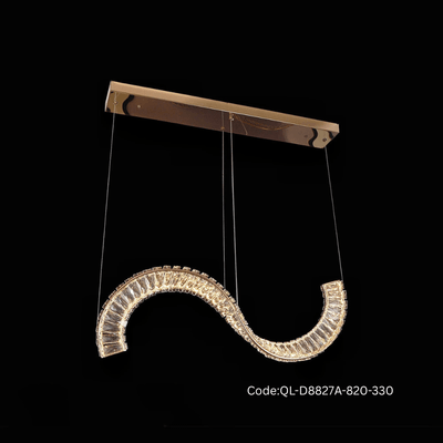 Qulik Crescent Wave Luxury LED Crystal Chandelier hanging Light (QL-D8827A-820-330)_img_0