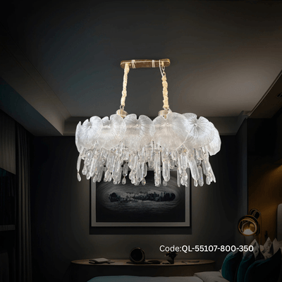 Qulik Modern Luxury Chandelier with Clear Crystal Shades and Adjustable Hanging Length (QL-55107-800-350)_img_0
