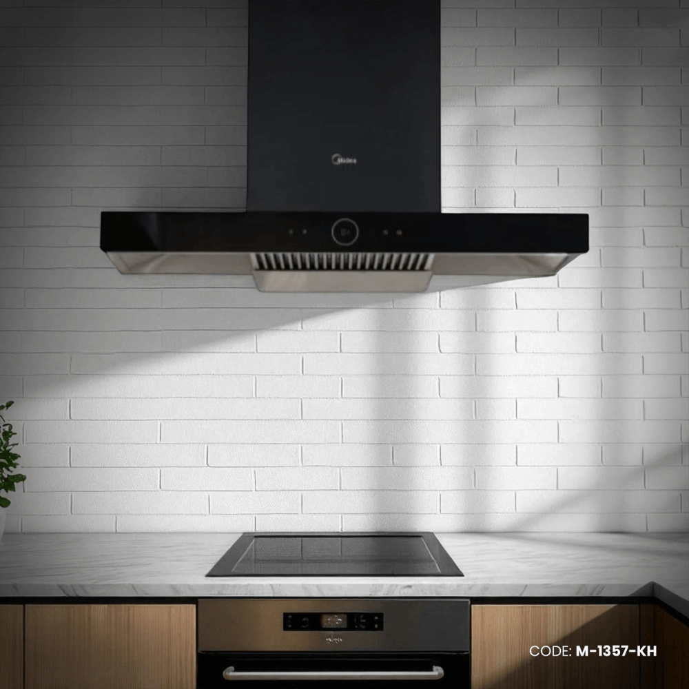 Midea Cooker Hood 36" Steam Wash 90J63 (Black) M-1357-KH