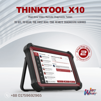 ThinkCar ThinkTool X10 - 10" OBD2 Scanner Car Code Reader Professional Automotive Diagnostic Equipment Tablet Tool with Remote Access Support_img_0