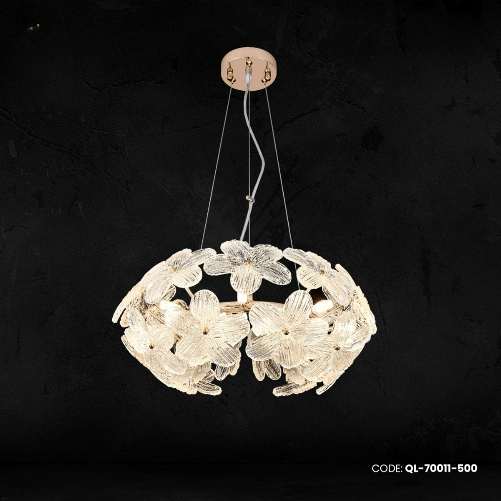 Qulik Modern Floral Glass Sputnik Chandelier (QL-70011-500)