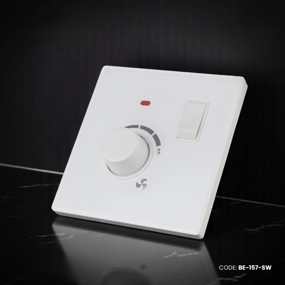 Belamy White 1 Dimmer With Switch | BE-157-SW