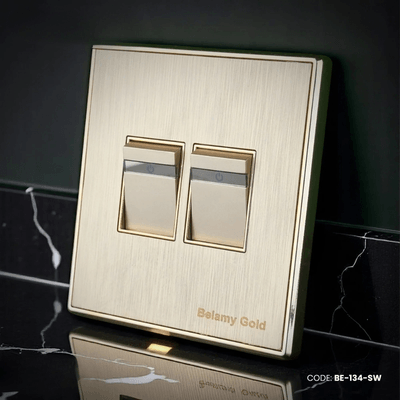 Belamy Golden 2 Gang 1 Way Switch| BE-134-SW   5 sold in last 15 hours_img_0