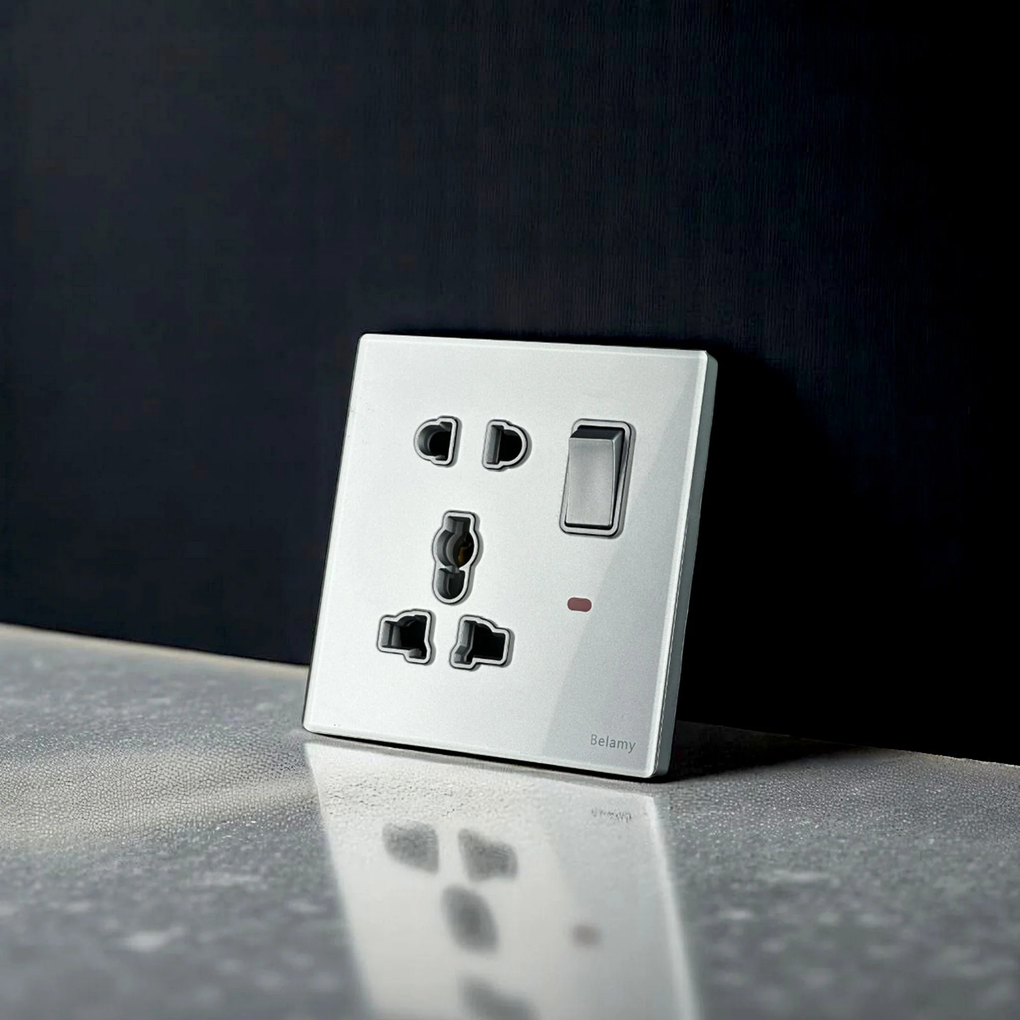 Belamy Sky Grey 1 Gang 5-PIN Socket | BE-102-SW