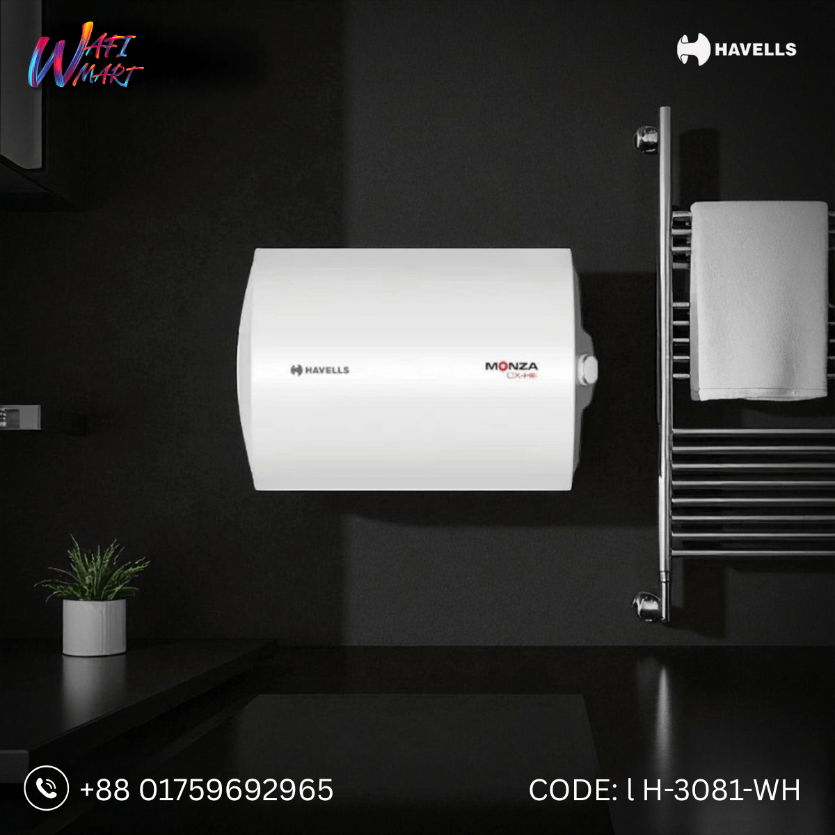 HAVELLS Monza 50 L Storage Water Geyser l H-3080-WH