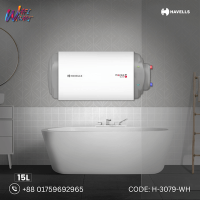 Havells Monza Slim I Right Side Storage Water Heater (Geyser) 15 Litter (H-3079-WH)_img_0
