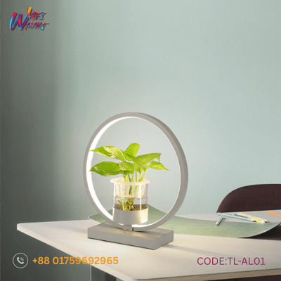 Modern Nordic Creative LED Indoor Round Hydroponic Plant Growth Table Lamp for Home Living Room_img_0