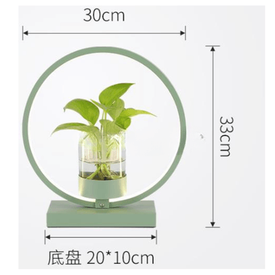Modern Nordic Creative LED Indoor Round Hydroponic Plant Growth Table Lamp for Home Living Room_img_5