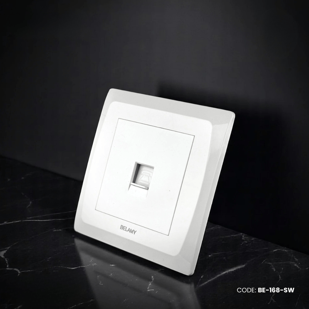 Belamy LK7 LANBAO Grey-White Telephone Socket | BE-168-SW