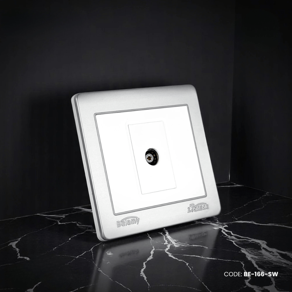 Belamy LK7 LANBAO Grey-White TV Socket | BE-166-SW