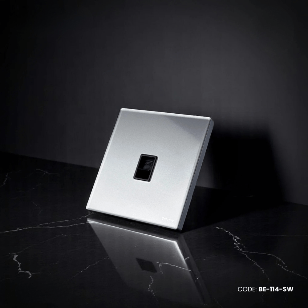 Belamy Grey Telephone Socket | BE-114-SW