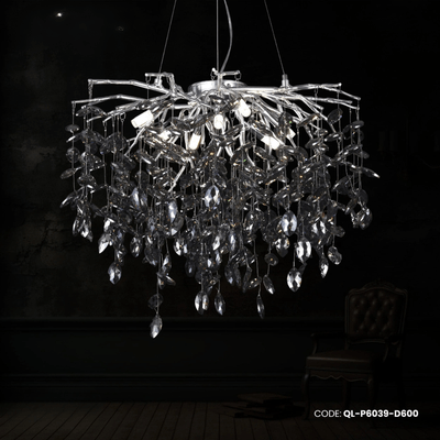 Qulik Luxury Decorative Oxidized Silver Smoke Ash Pendant Ceiling Lights (QL-P6039-D600)_img_0