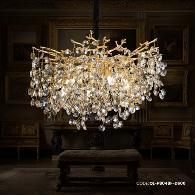 Qulik Opulence Drop Luxury Decorative Chandelier Electroplated Ceiling Lights (QL-P8048-D600)_img_0