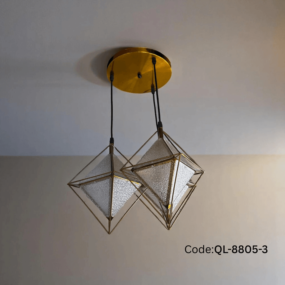 Qulik Modern Diamond Frame 3 Color Hanging Lights (QL-8805-3)