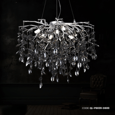 Qulik Luxury Decorative Oxidized Silver Smoke Ash Pendant Ceiling Lights (QL-P6039-D600)_img_0