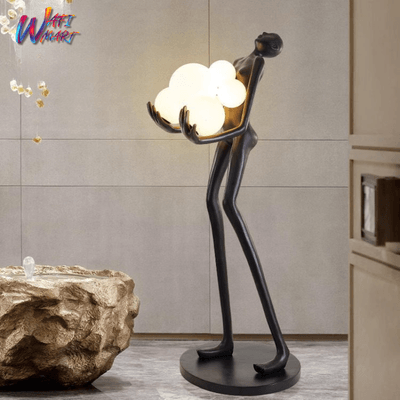 Creative Abstract Figure Sculpture Floor Lamp Long Arm LED Light for Hotel Exhibition Halls  (JY005)_img_0