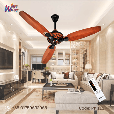 Pakhtun Pasha Premium - 52 inch BLDC Inverter Remote Control Ceiling Fan (Dark Wood) | PK-110_img_0