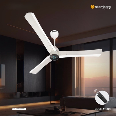 Atomberg Renesa+ 56" 35W BLDC motor Energy Saving Anti-Dust Speed Indicator Light Ceiling Fan with Remote Control (Pearl White) AT-101_img_0