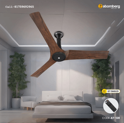 Atomberg Aris 48" BLDC Smart IoT Ceiling Fan (Dark Teakwood, Silent, Energy Efficient, Remote Control)_img_0