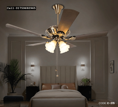 Crompton Jupiter 48" Decorative Ceiling Fan with Lights (Antique Brass ) C-215_img_0