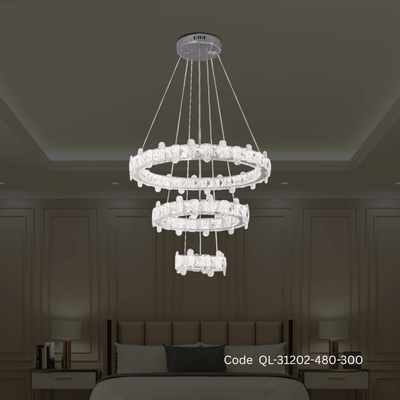 Qulik Modern Chandelier Decorative 3-Layer Ring LED Ceiling Light (QL-31202-480-300)_img_0