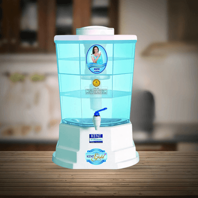 KENT Gold+ Gravity-Based Water Purifier (White & Blue) K-3005-WP_img_0