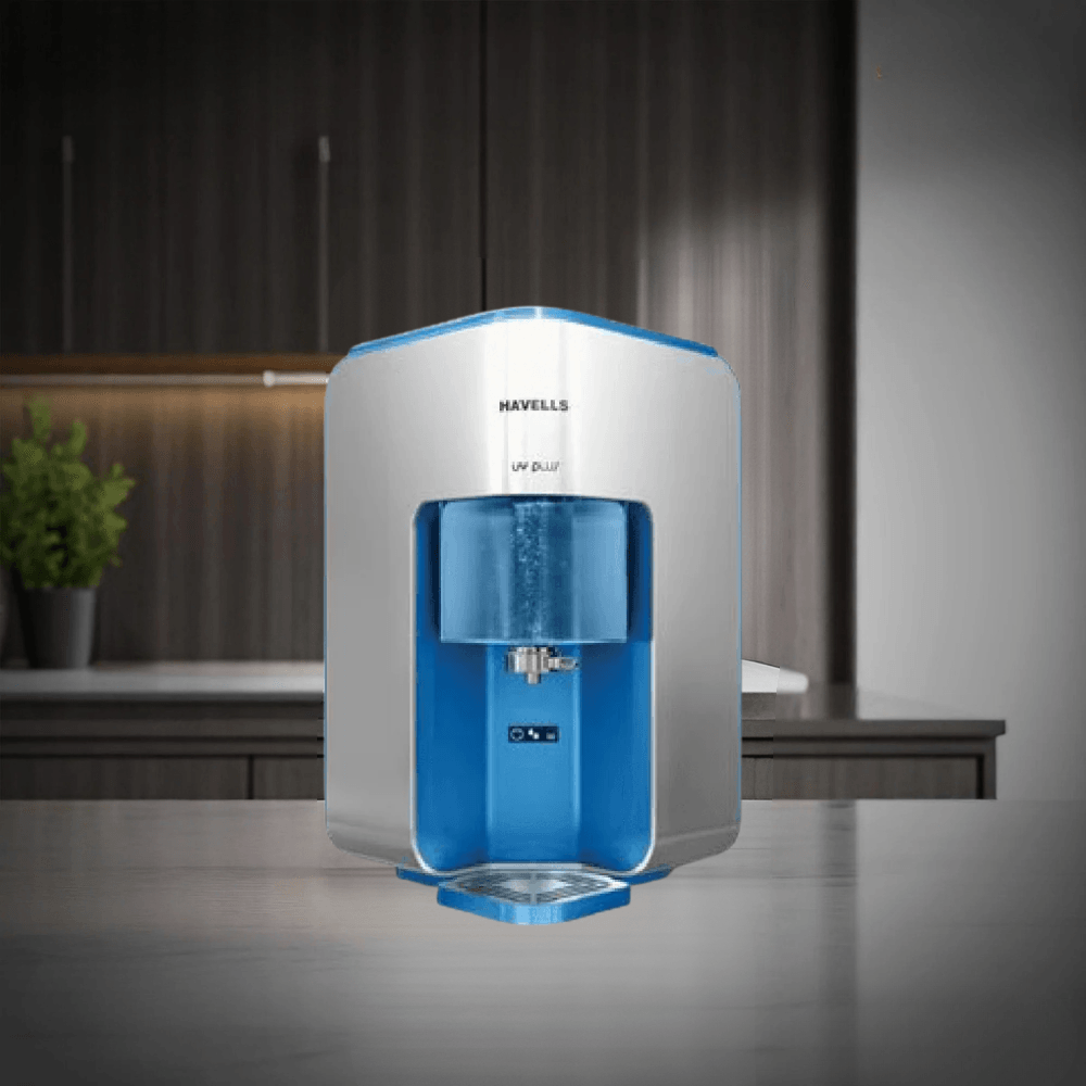 Havells UV Plus Ultraviolet Water Purifier - Unique 5 stage RO + UV Water Purifer ( White/Sky Blue) H-2006-WP