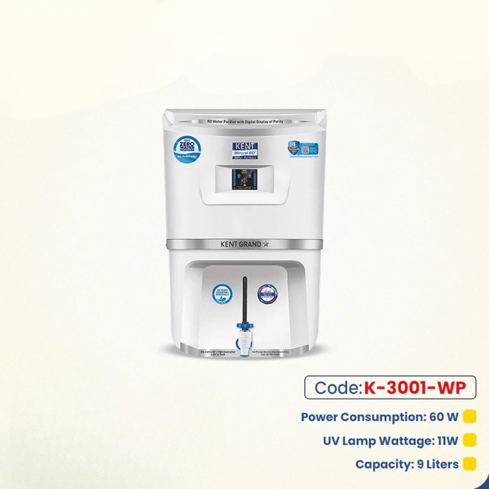 KENT Grand Star Smart Ro Water Purifier (White) K-3001-WP