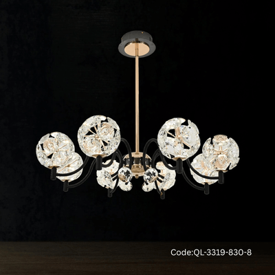 Qulik Modern Crystal Chandelier 8 Circle-shaped Hanging LED Ceiling Light (QL-3319-830-8)_img_0