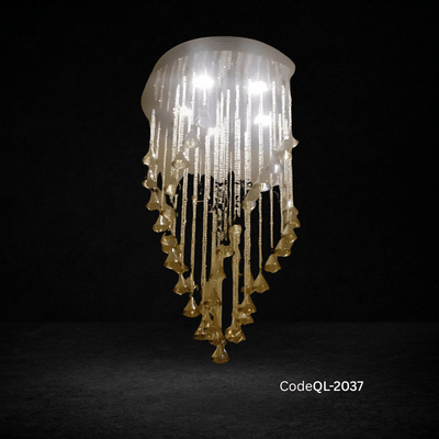 Qulik Modern Chandelier Decorative Hanging Windmill Diamond Dry Shape LED Ceiling Light (QL-2037)_img_0