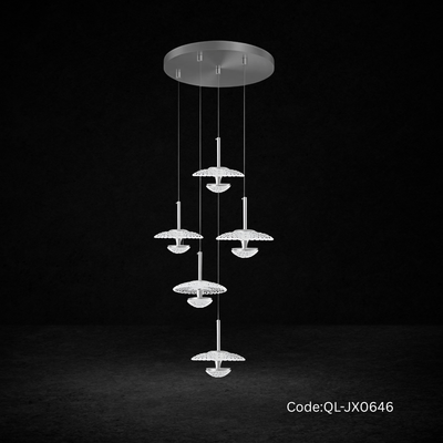 Qulik Modern Chandelier Decorative Hanging 5 Head Shape LED Ceiling Light (QL-JX0646)_img_0