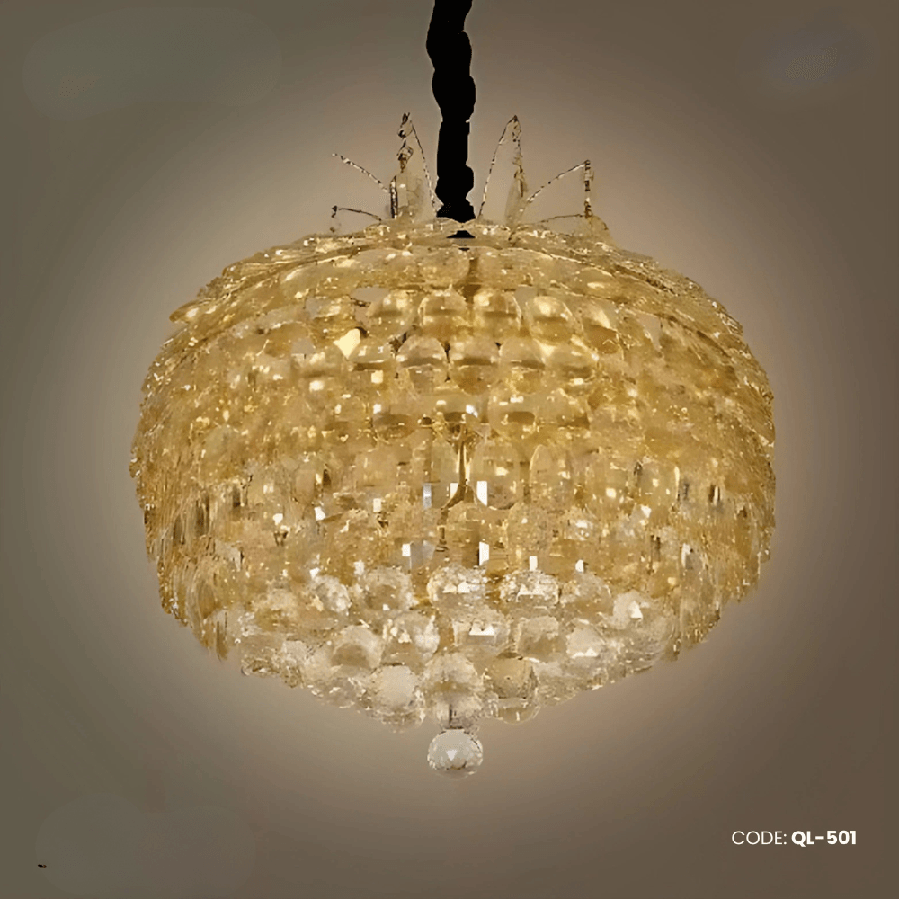 Qulik Modern Nordic Chandelier Decorative Hanging Crystal Apple LED Ceiling Light (QL-501)