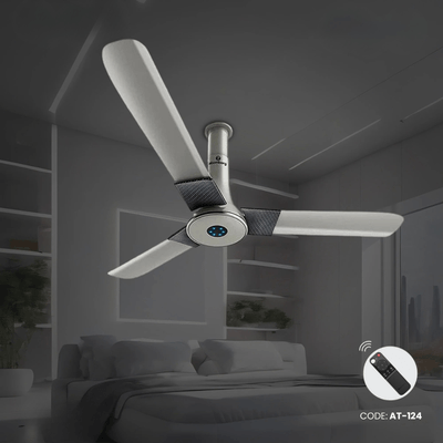 Atomberg Studio+ 48" 35W BLDC motor Energy Saving Anti-Dust Speed Indicator Light Ceiling Fan with Remote Control (Sand Grey ) AT-124_img_0